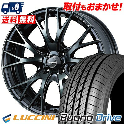 185/55R15 82V LUCCINI Buono Drive WedsSport SA-20R サマータイヤホイール4本セット 【取付対象】