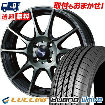 185/55R15 82V LUCCINI Buono Drive WedsSport SA-25R サマータイヤホイール4本セット 【取付対象】