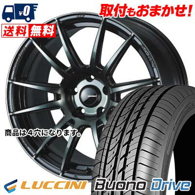 185/55R15 82V LUCCINI Buono Drive WedsSport SA-62R サマータイヤホイール4本セット 【取付対象】