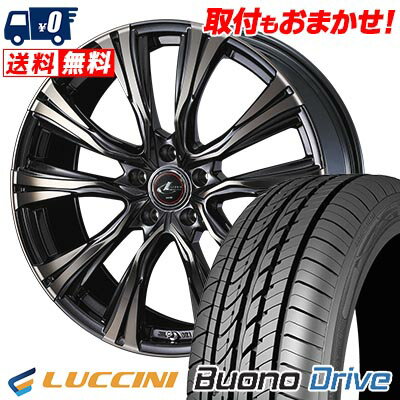 215/60R16 99H XL LUCCINI Buono Drive WEDS LEONIS VR サマータイヤホイール4本セット 【取付対象】