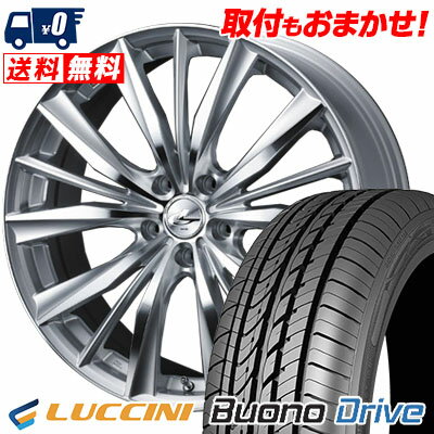 205/55R16 91V LUCCINI Buono Drive weds LEONIS VX サマータイヤホイール4本セット 【取付対象】