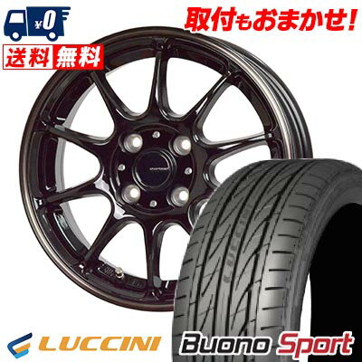 165/50R15 72V LUCCINI Buono Sport G-SPEED P-07 サマータイヤホイール4本セット 【取付対象】
