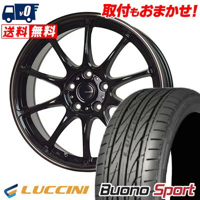 225/40R18 92W XL LUCCINI Buono Sport G-SPEED P-07 サマータイヤホイール4本セット 【取付対象】