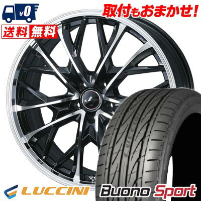 235/35R19 91Y XL LUCCINI Buono Sport LEONIS MV サマータイヤホイール4本セット 【取付対象】