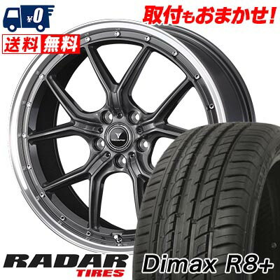 215/45R18 93Y XL RADAR Dimax R8+ NOVARIS ASSETE S1 サマータイヤホイール4本セット 【取付対象】