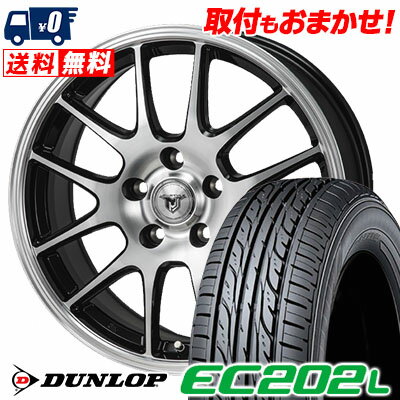 205/55R16 91V DUNLOP EC202L JP STYLE MJ02 サマータイヤホイール4本セット 【取付対象】