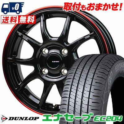 185/55R15 82V DUNLOP ENASAVE EC204 G-SPEED P-06 サマータイヤホイール4本セット 【取付対象】