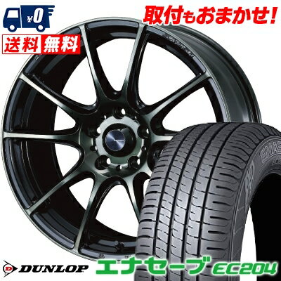 215/55R16 93V DUNLOP ENASAVE EC204 WedsSport SA-25R サマータイヤホイール4本セット 【取付対象】