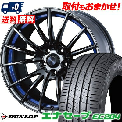 215/45R18 93W XL DUNLOP ENASAVE EC204 WedsSport SA-35R サマータイヤホイール4本セット 【取付対象】