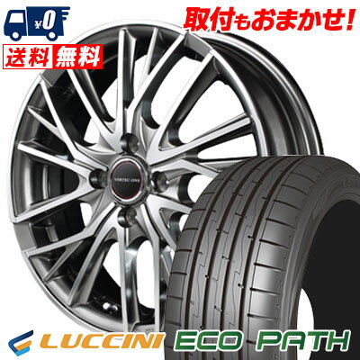 165/50R16 75V LUCCINI ECOPATH VERTEC ONE VULTURE サマータイヤホイール4本セット 【取付対象】