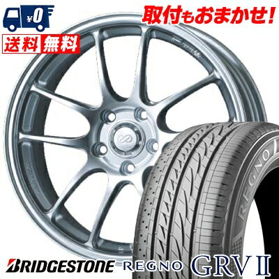 215/60R17 96H BRIDGESTONE REGNO GRV2 ENKEI PerformanceLine PF-01 サマータイヤホイール4本セット 【取付対象】