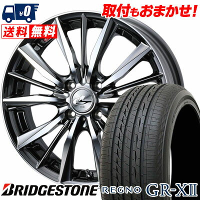 185/55R16 83V BRIDGESTONE ブリヂストン REGNO GR-XII レグノ GR クロスツー weds LEONIS VX ウエッズ レオニス VX サマータイヤホイール4本セット