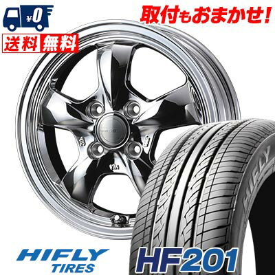 165/55R14 72H HIFLY HF201 Gyraft 5S サマータイヤホイール4本セット 【取付対象】