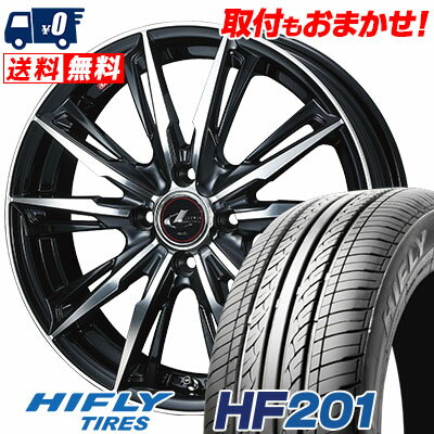 195/55R15 85V HIFLY HF201 WEDS LEONIS GX サマータイヤホイール4本セット 【取付対象】