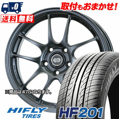 195/55R15 85V HIFLY HF201 ENKEI PerformanceLine PF-01 サマータイヤホイール4本セット 【取付対象】