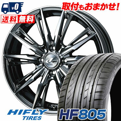 205/45R16 87W XL HIFLY HF805 WEDS LEONIS GX サマータイヤホイール4本セット 【取付対象】