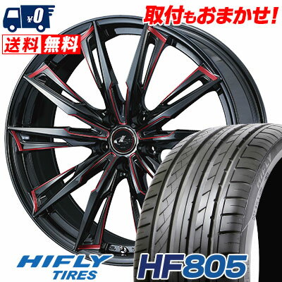 225/35R19 88W XL HIFLY HF805 WEDS LEONIS GX サマータイヤホイール4本セット 【取付対象】