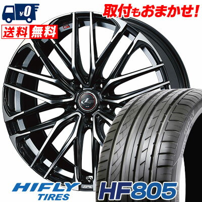 225/35R19 88W XL HIFLY HF805 WEDS LEONIS SK サマータイヤホイール4本セット 【取付対象】