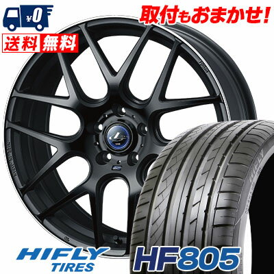 245/45R19 102W XL HIFLY HF805 WEDS LEONIS NAVIA06 サマータイヤホイール4本セット 【取付対象】