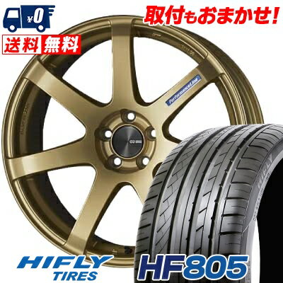 225/35R19 88W XL HIFLY HF805 ENKEI PerformanceLine PF-07 サマータイヤホイール4本セット 【取付対象】