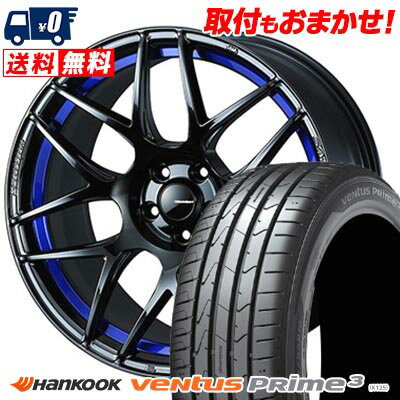 225/40R18 92W XL HANKOOK ハンコック ventus Prime3 WedsSport SA-27R ウェッズスポーツ SA-27R サマータイヤホイール4本セット 【取付対象】