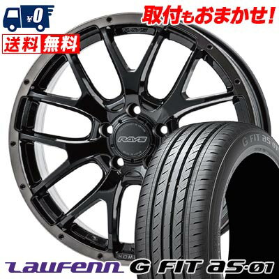 205/55R16 91V HANKOOK LAUFENN G FIT AS-01 LH42-G HOMURA 2×7FA BLACK CLEAR EDITION サマータイヤホイール4本セット 【取付対象】