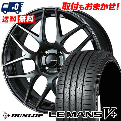 195/60R16 89H DUNLOP ダンロップ LE MANS V+(5+)LM5 Plus WedsSport SA-27R ウェッズスポーツ SA-27R サマータイヤホイール4本セット 【取付対象】