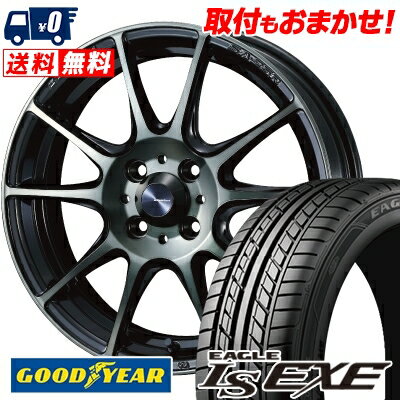 185/55R15 82V Goodyear LS EXE WedsSport SA-25R サマータイヤホイール4本セット 【取付対象】