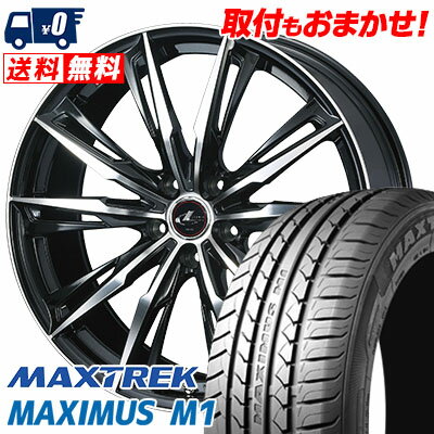 235/35R19 91W XL MAXTREK MAXIMUS M1 WEDS LEONIS GX サマータイヤホイール4本セット 【取付対象】