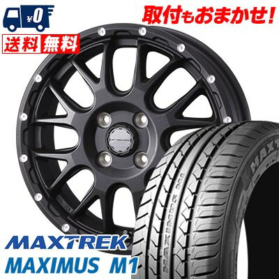 155/65R14 75T MAXTREK MAXIMUS M1 MUDVANCE 08 サマータイヤホイール4本セット 【取付対象】