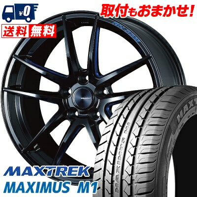 245/35R19 93W XL MAXTREK MAXIMUS M1 WedsSport RN-55M サマータイヤホイール4本セット 【取付対象】