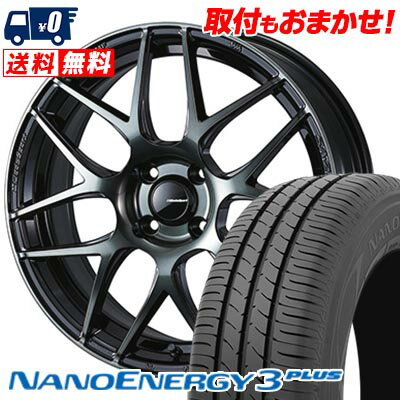195/65R15 91H TOYO TIRES トーヨー タイヤ NANOENERGY3 PLUS WedsSport SA-27R ウェッズスポーツ SA-27R サマータイヤホイール4本セット 【取付対象】