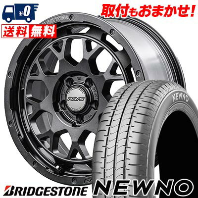 205/60R16 92H BRIDGESTONE NEWNO TEAM DAYTONA M9+ SPEC M サマータイヤホイール4本セット 【取付対象】