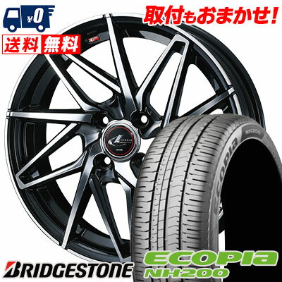 185/70R14 88S BRIDGESTONE ブリヂストン ECOPIA NH200 エコピア NH200 LEONIS IT レオニス IT サマータイヤホイール4本セット【取付対象】