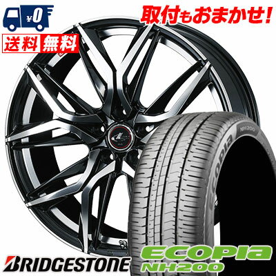 215/45R17 91W XL BRIDGESTONE ブリヂストン ECOPIA NH200 エコピア NH200 LEONIS LM レオニス LM サマータイヤホイール4本セット【取付対象】