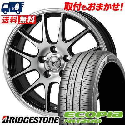 205/55R16 91V BRIDGESTONE ブリヂストン ECOPIA NH200 エコピア NH200 JP STYLE MJ02 JPスタイル MJ02 サマータイヤホイール4本セット【取付対象】