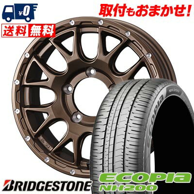 205/55R16 91V BRIDGESTONE ブリヂストン ECOPIA NH200 MUDVANCE 08 マッドヴァンス08 サマータイヤホイール4本セット 【取付対象】