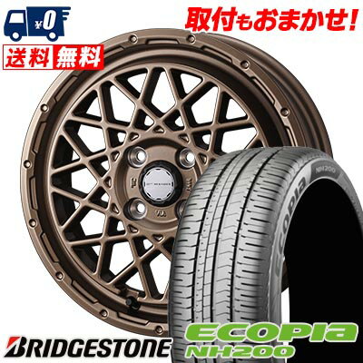 185/70R14 88S BRIDGESTONE ブリヂストン ECOPIA NH200 MUDVANCE 09 マッドヴァンス09 サマータイヤホイール4本セット 【取付対象】