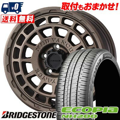 205/60R16 92H BRIDGESTONE ECOPIA NH200 MUDVANCE X Type F サマータイヤホイール4本セット 【取付対象】