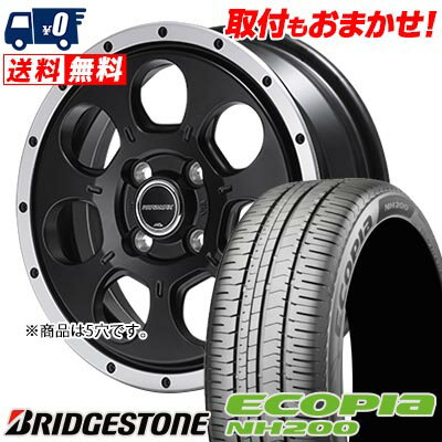 205/60R16 92H BRIDGESTONE ECOPIA NH200 ROADMAX W0-7 サマータイヤホイール4本セット 【取付対象】