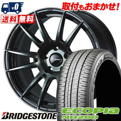 215/55R17 94V BRIDGESTONE ECOPIA NH200 WedsSport SA-62R サマータイヤホイール4本セット 【取付対象】