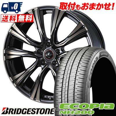 215/45R17 91W XL BRIDGESTONE ブリヂストン ECOPIA NH200 WEDS LEONIS VR ウェッズ レオニス VR サマータイヤホイール4本セット 【取付対象】