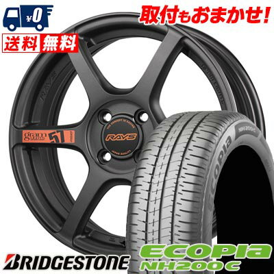 165/55R15 75V BRIDGESTONE ECOPIA NH200C gramLIGHTS 57C6 SPEC D サマータイヤホイール4本セット 【取付対象】