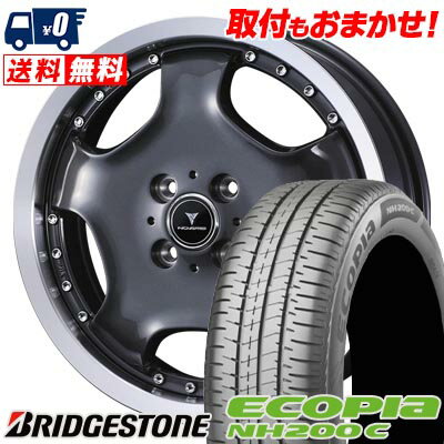 165/60R15 77H BRIDGESTONE ECOPIA NH200C NOVARIS ASSETE D1 サマータイヤホイール4本セット 【取付対象】
