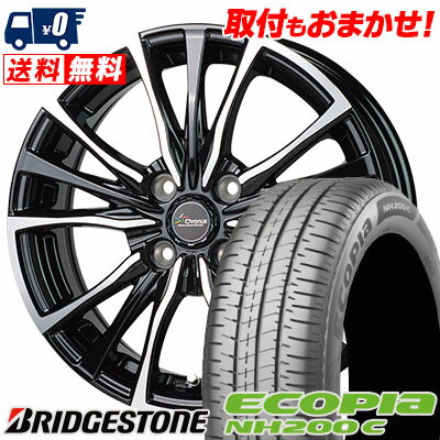 155/65R13 73S BRIDGESTONE ECOPIA NH200C Chronus CH-110 サマータイヤホイール4本セット 【取付対象】