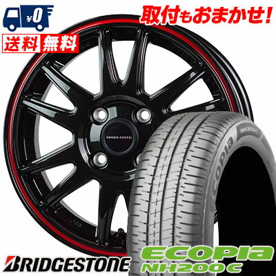 185/60R15 84H BRIDGESTONE ECOPIA NH200C CROSS SPEED HYPER EDITION CR6 サマータイヤホイール4本セット 【取付対象】