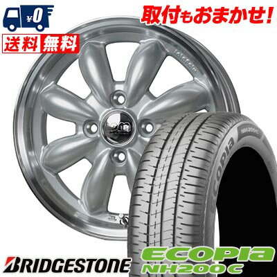 165/55R14 72V BRIDGESTONE ECOPIA NH200C LaLa Palm CUP2 サマータイヤホイール4本セット 【取付対象】