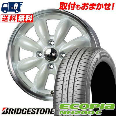 155/65R14 75H BRIDGESTONE ブリヂストン ECOPIA NH200C LaLa Palm CUP2 ララパーム カップ2 サマータイヤホイール4本セット 【取付対象】