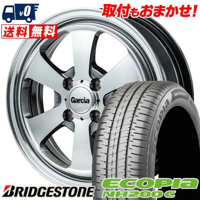 165/55R14 72V BRIDGESTONE ECOPIA NH200C Garcia Dallas6 サマータイヤホイール4本セット 【取付対象】