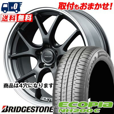 165/55R15 75V BRIDGESTONE ECOPIA NH200C VERTEC ONE EXE5 Vselection サマータイヤホイール4本セット 【取付対象】